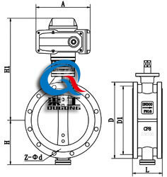 D941X電動法蘭蝶閥 (配HR執行器)