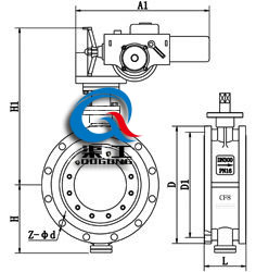 D943H/F/X電動（dòng）法蘭蝶閥（fá） (配DZW執行器)